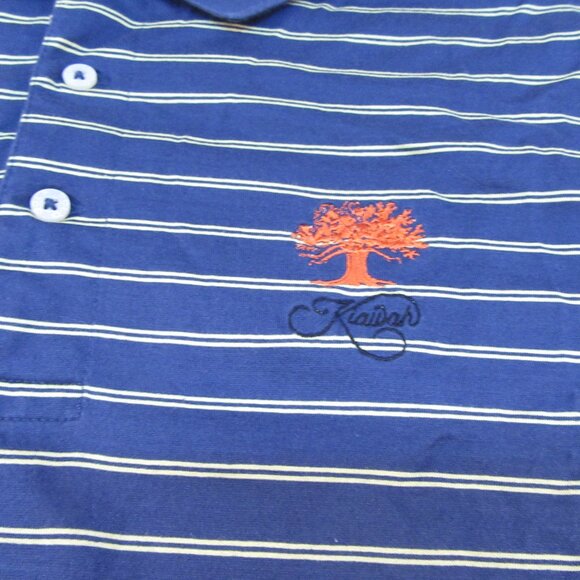 Polo Golf Ralph Lauren Men's Polo Shirt Large Blue Striped Kiawah Golfer Shirt - Picture 3 of 11